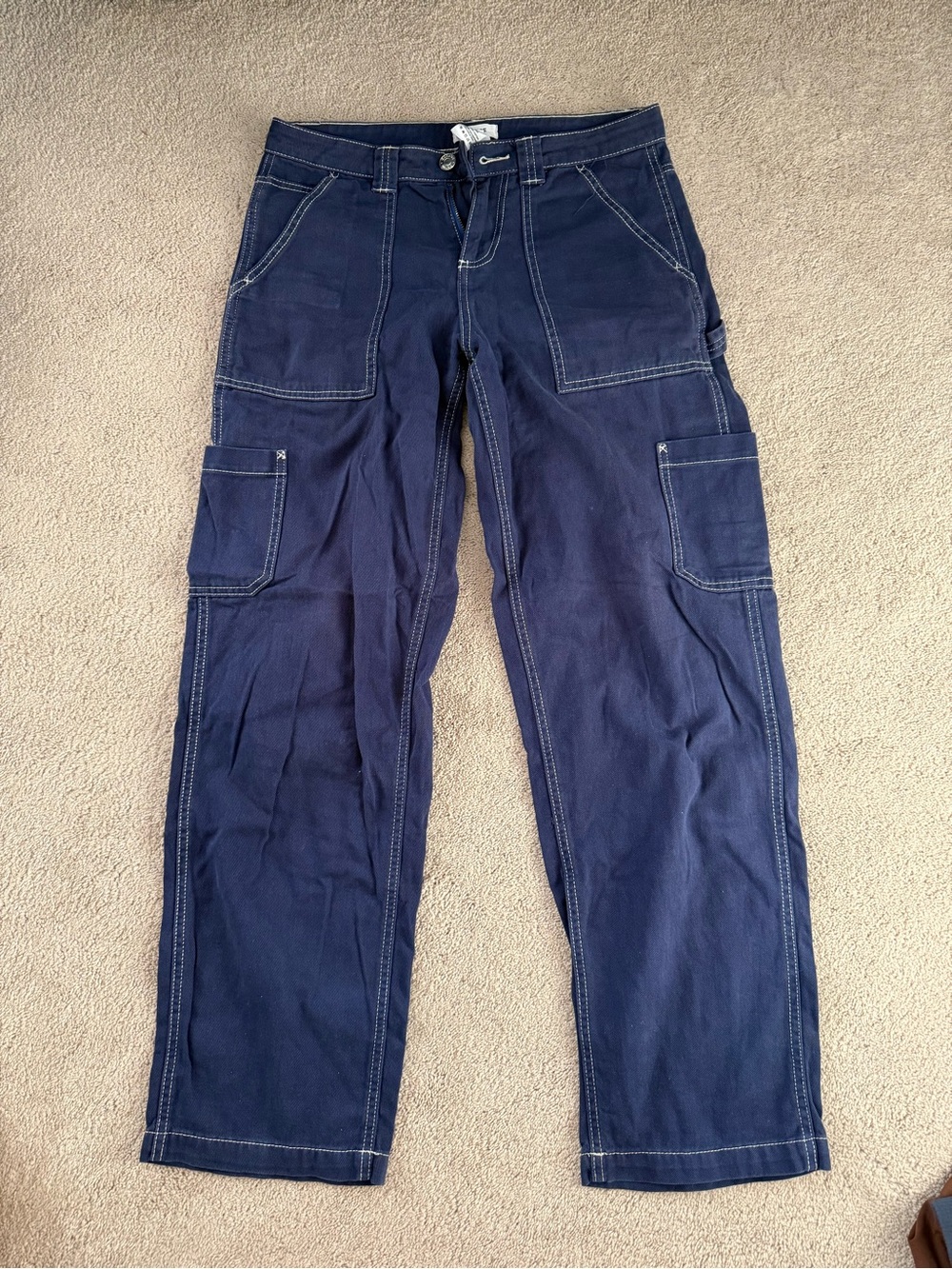 Garage Women’s Navy Cargo Work Pants - Classic Utility Style Size 3